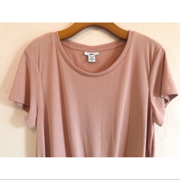 BAR III Short Sleeve Tie Front Top Pink Size XL - Picture 3 of 5